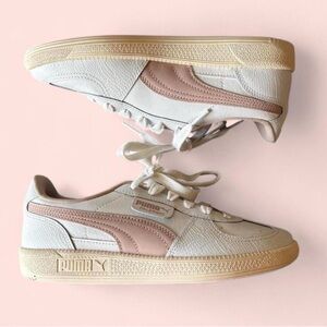 Puma Cream and Pink Casual Sneakers